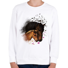 PRINTFASHION KANCA ÉS CSIKÓJA ARCKÉP - Gyerek pulóver - Fehér