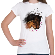 PRINTFASHION KANCA ÉS CSIKÓJA ARCKÉP - Női póló - Fehér női póló