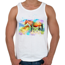 PRINTFASHION kanca és kiscsikója - Férfi atléta - Fehér atléta, trikó