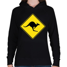 PRINTFASHION Kangaroo sign  - Női kapucnis pulóver - Fekete