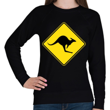 PRINTFASHION Kangaroo sign  - Női pulóver - Fekete női pulóver, kardigán