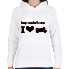 PRINTFASHION KAPCSOLATBAN - Női kapucnis pulóver - Fehér női pulóver, kardigán