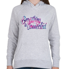 PRINTFASHION Kapcsolatban - Női kapucnis pulóver - Sport szürke női pulóver, kardigán