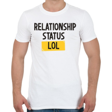 PRINTFASHION Kapcsolati státusz LOL - Férfi póló - Fehér férfi póló