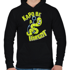 PRINTFASHION Kapd be a horgot  - Férfi kapucnis pulóver - Fekete férfi pulóver, kardigán