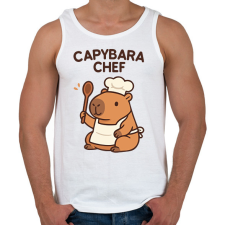 PRINTFASHION Kapibara séf - Férfi atléta - Fehér női trikó