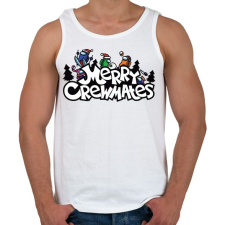 PRINTFASHION Karácsoniy among us meme - merry crewmates - Férfi atléta - Fehér atléta, trikó