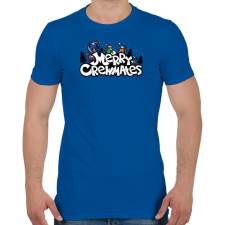PRINTFASHION Karácsoniy among us meme - merry crewmates - Férfi póló - Királykék férfi póló