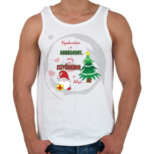 PRINTFASHION Karácsony3 - Férfi atléta - Fehér atléta, trikó