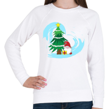 PRINTFASHION Karácsony4 - Női pulóver - Fehér női pulóver, kardigán