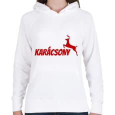 PRINTFASHION KARÁCSONY 2 - Női kapucnis pulóver - Fehér