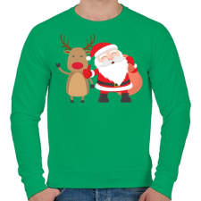 PRINTFASHION Karácsony - Férfi pulóver - Zöld férfi pulóver, kardigán