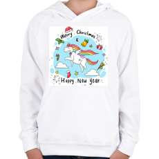 PRINTFASHION Karácsony - Gyerek kapucnis pulóver - Fehér