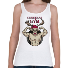 PRINTFASHION Karácsony gyúrás - Christmas gym - Női atléta - Fehér női trikó