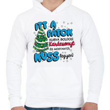 PRINTFASHION Karácsony Itt a fátok family guy - Férfi kapucnis pulóver - Fehér férfi pulóver, kardigán