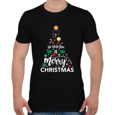 PRINTFASHION Karácsony ! - karácsonyfa_ - Férfi póló - Fekete