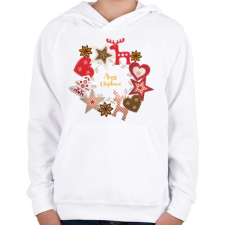 PRINTFASHION Karácsony - karácsonyi díszek - Gyerek kapucnis pulóver - Fehér gyerek pulóver, kardigán