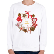 PRINTFASHION Karácsony - karácsonyi díszek - Gyerek pulóver - Fehér