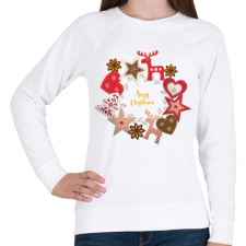 PRINTFASHION Karácsony - karácsonyi díszek - Női pulóver - Fehér női pulóver, kardigán