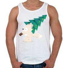 PRINTFASHION Karácsony - kis rókával - Férfi atléta - Fehér atléta, trikó