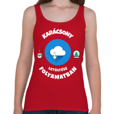 PRINTFASHION KARÁCSONY LETÖLTÉSE FOLYAMATBAN - Női atléta - Cseresznyepiros női trikó