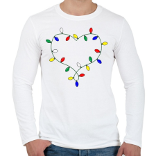 PRINTFASHION Karácsony love - Férfi hosszú ujjú póló - Fehér férfi póló