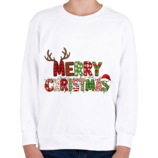 PRINTFASHION Karácsony Merry Christmas - Gyerek pulóver - Fehér