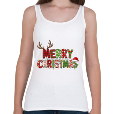 PRINTFASHION Karácsony Merry Christmas - Női atléta - Fehér