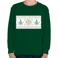PRINTFASHION Karácsony mintázat - Gyerek pulóver - Sötétzöld