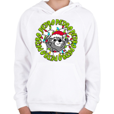 PRINTFASHION Karácsony Pedro xmas - Gyerek kapucnis pulóver - Fehér gyerek pulóver, kardigán