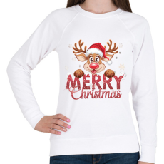 PRINTFASHION karácsony rénszarvas - Női pulóver - Fehér