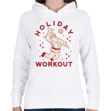 PRINTFASHION Karácsony Ünnepi edzés - Női kapucnis pulóver - Fehér női pulóver, kardigán