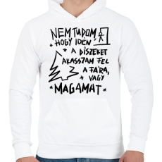 PRINTFASHION Karácsonyfa dísz - Férfi kapucnis pulóver - Fehér