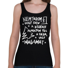 PRINTFASHION Karácsonyfa dísz - Női atléta - Fekete