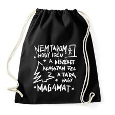 PRINTFASHION Karácsonyfa dísz - Sportzsák, Tornazsák - Fekete tornazsák