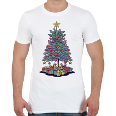 PRINTFASHION Karácsonyfa - Férfi póló - Fehér