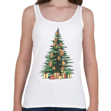 PRINTFASHION Karácsonyfa hotdoggal - Női atléta - Fehér