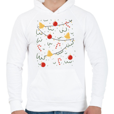 PRINTFASHION Karácsonyfa jelmez - Férfi kapucnis pulóver - Fehér