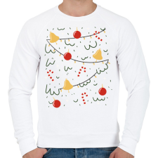 PRINTFASHION Karácsonyfa jelmez - Férfi pulóver - Fehér férfi pulóver, kardigán
