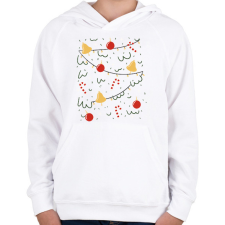 PRINTFASHION Karácsonyfa jelmez - Gyerek kapucnis pulóver - Fehér gyerek pulóver, kardigán