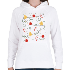 PRINTFASHION Karácsonyfa jelmez - Női kapucnis pulóver - Fehér női pulóver, kardigán