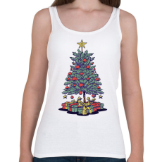 PRINTFASHION Karácsonyfa - Női atléta - Fehér