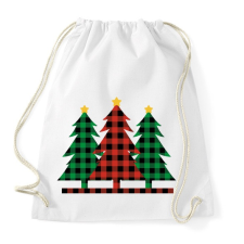 PRINTFASHION Karácsonyfák - Sportzsák, Tornazsák - Fehér tornazsák