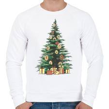 PRINTFASHION Karácsonyfánk - Férfi pulóver - Fehér férfi pulóver, kardigán