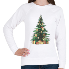 PRINTFASHION Karácsonyfánk - Női pulóver - Fehér női pulóver, kardigán