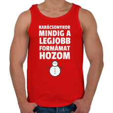 PRINTFASHION KARÁCSONYI ALAK - Férfi atléta - Piros