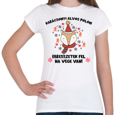 PRINTFASHION Karácsonyi alvós pólóm - Női póló - Fehér