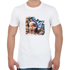 PRINTFASHION Karácsonyi angyal - Férfi póló - Fehér