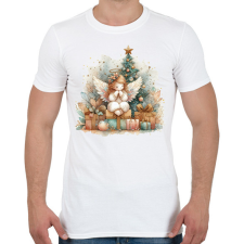 PRINTFASHION Karácsonyi angyal - Férfi póló - Fehér férfi póló