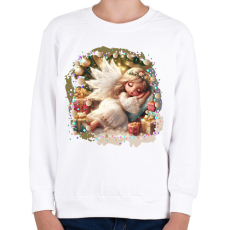 PRINTFASHION Karácsonyi angyal - Gyerek pulóver - Fehér